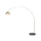 Olivia Arched Floor Lamp - Brass, Black Marble