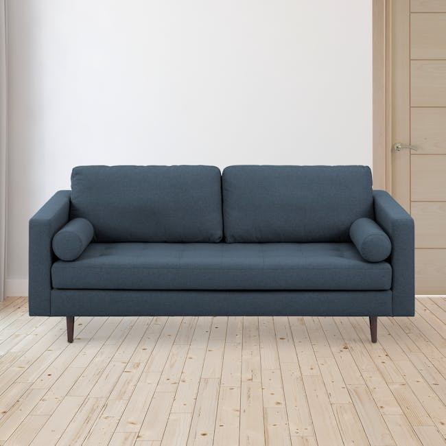 Nolan 3 Seater Sofa - Oxford Blue (Fabric) - 2