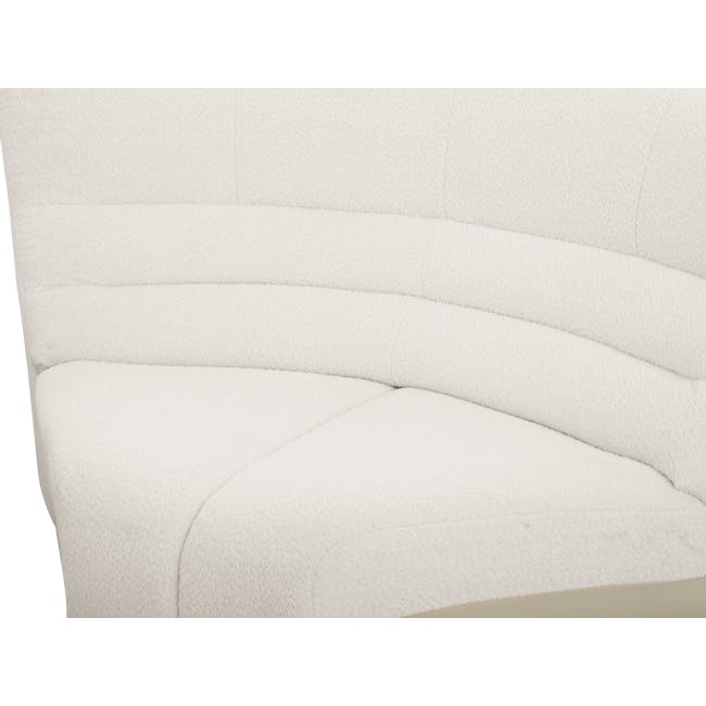 Tara Corner Sofa Unit - Beige - 2 - White, soft, fluffy, textured, cushioned, ergonomic, comfortable, luxurious, cozy