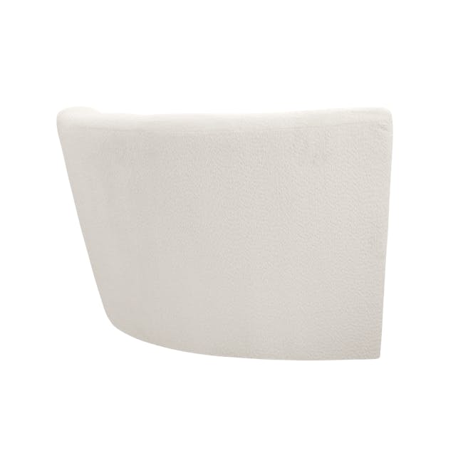 Tara Corner Sofa Unit - Beige - 5 - White textured cushion, minimalist design, soft fabric, elegant decor, cozy seating