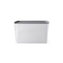 Clayton 8L White Storage Box with Grey Lid - 0