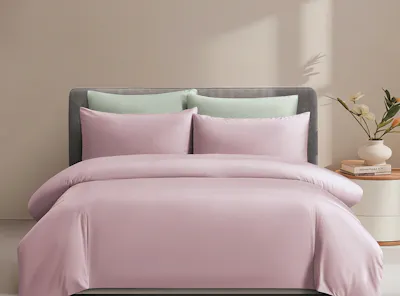 Intero MDC 100% Combed Cotton 1200TC Fitted Sheet Set - Pink (4 Sizes)