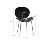 Ormer Dining Chair - Matt Black, Black (Fabric) - 8