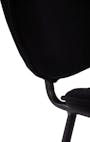 Ormer Dining Chair - Matt Black, Black (Fabric) - 6