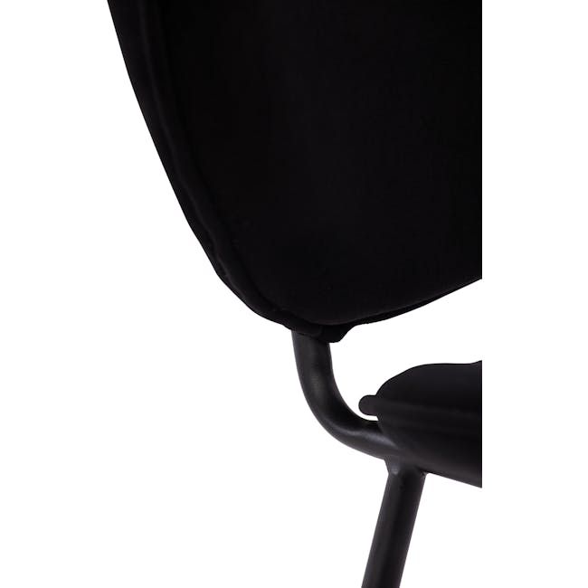Ormer Dining Chair - Matt Black, Black (Fabric) - 6