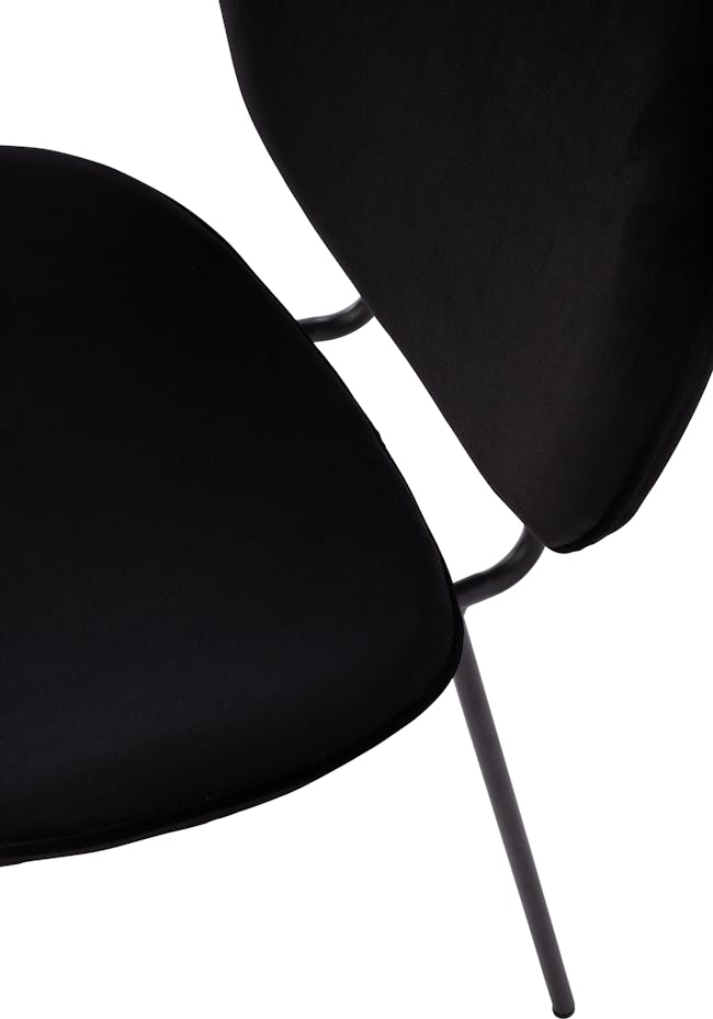 Ormer Dining Chair - Matt Black, Black (Fabric) - 7