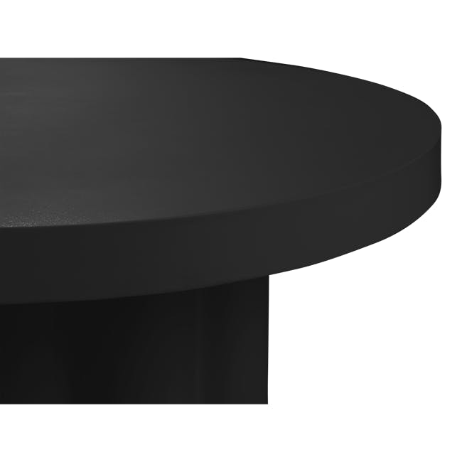 Aldo Concrete Round Coffee Table - Black - 4