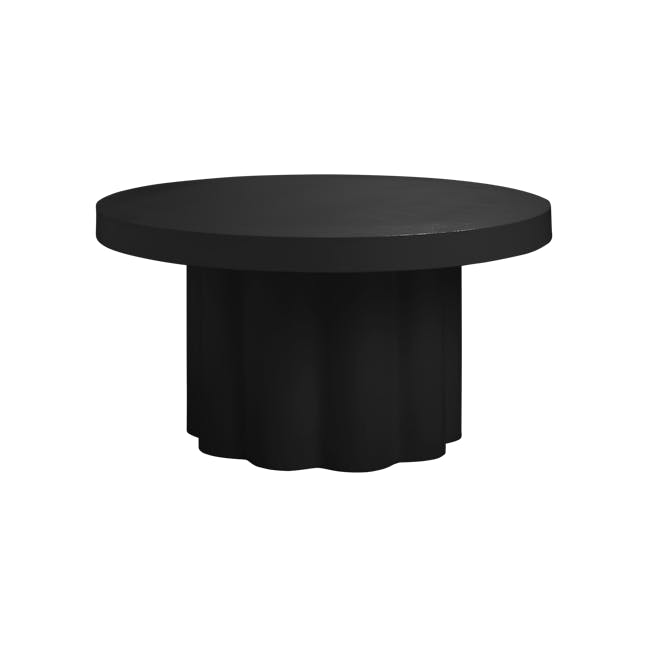 Aldo Concrete Round Coffee Table - Black - 0