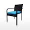 Boulevard Outdoor Dining Set with 6 Chair - Blue Cushion - 5