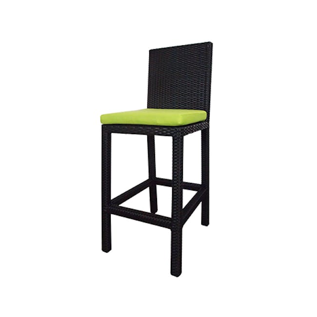 Midas 4 Chair Bar Set - Green Cushion - 3