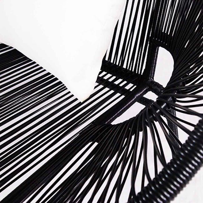 Shelton Sofa Set - White Pillow - 10 - Black, geometric, abstract, modern, artistic, minimalist, sculptural, intricate