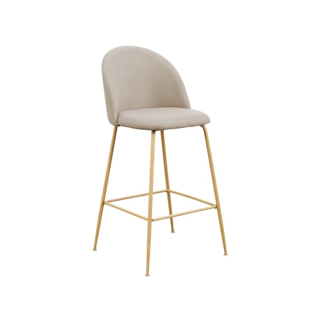 Chloe Bar Chair - Wheat Beige (Fabric) - 0