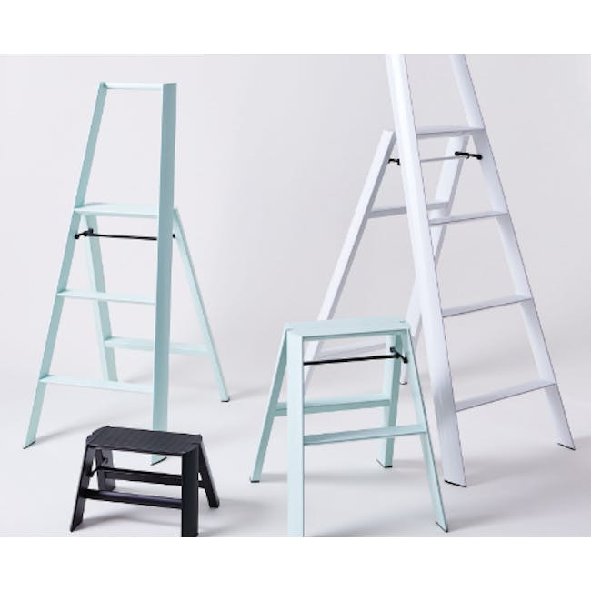 Hasegawa Lucano Aluminium 4 Step Ladder - White - 1