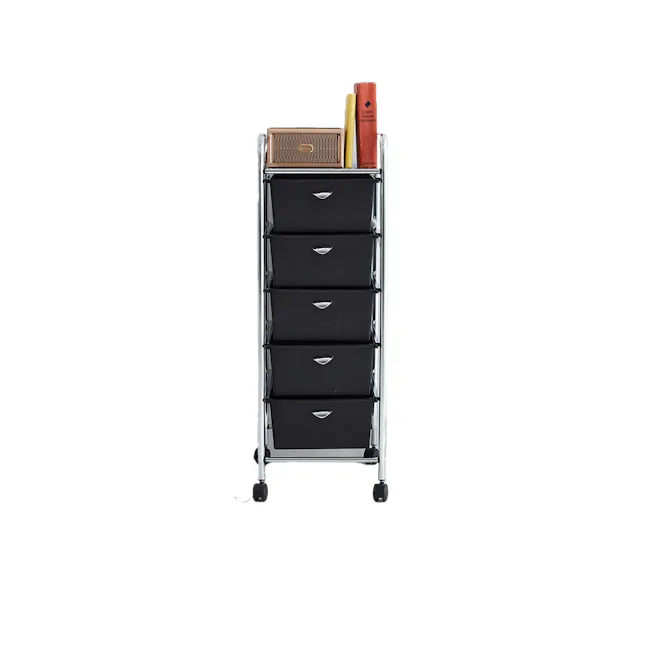Keisha Storage Trolley Rack (5-Tier) - Black - 1