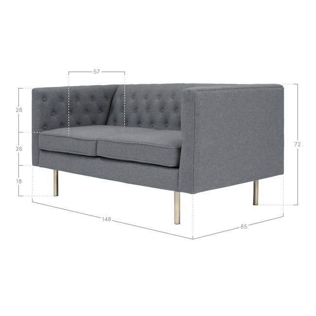Cadencia 2 Seater Sofa - Tan (Faux Leather) - 16