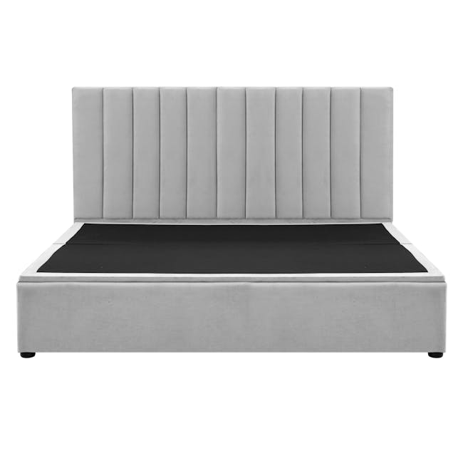 Audrey King Storage Bed - Silver Fox (Fabric) - 1