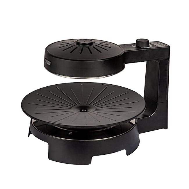 MORRIES Korean Smokeless Infrared BBQ Grill - 3 - Round, black, modern, industrial, tabletop, dining table, kitchen island