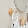 Zelle Face Towel Ring - Natural, White - 5