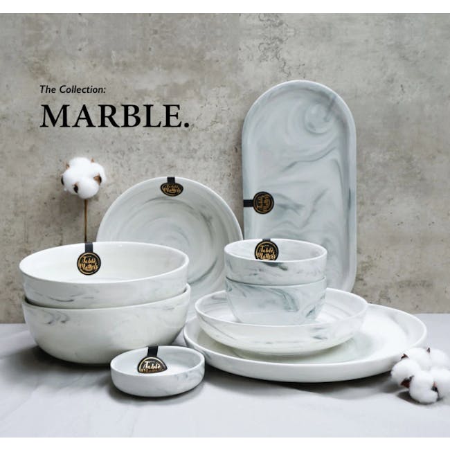 Table Matters Marble Coupe Plate - 2