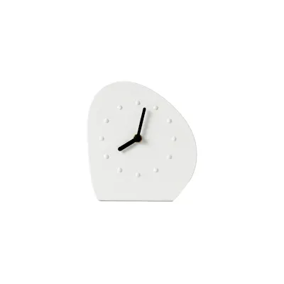 Wave Table Clock - White