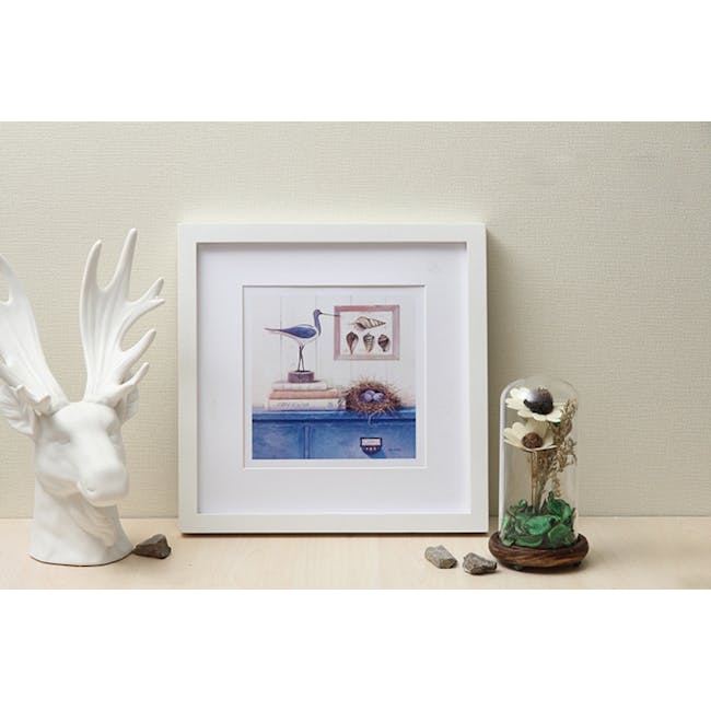 12-Inch Square Wooden Frame - White - 3
