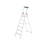 Hailo Aluminium 6 Step Ladder (2 Step Sizes) - 8cm Wide Step Ladder - 0