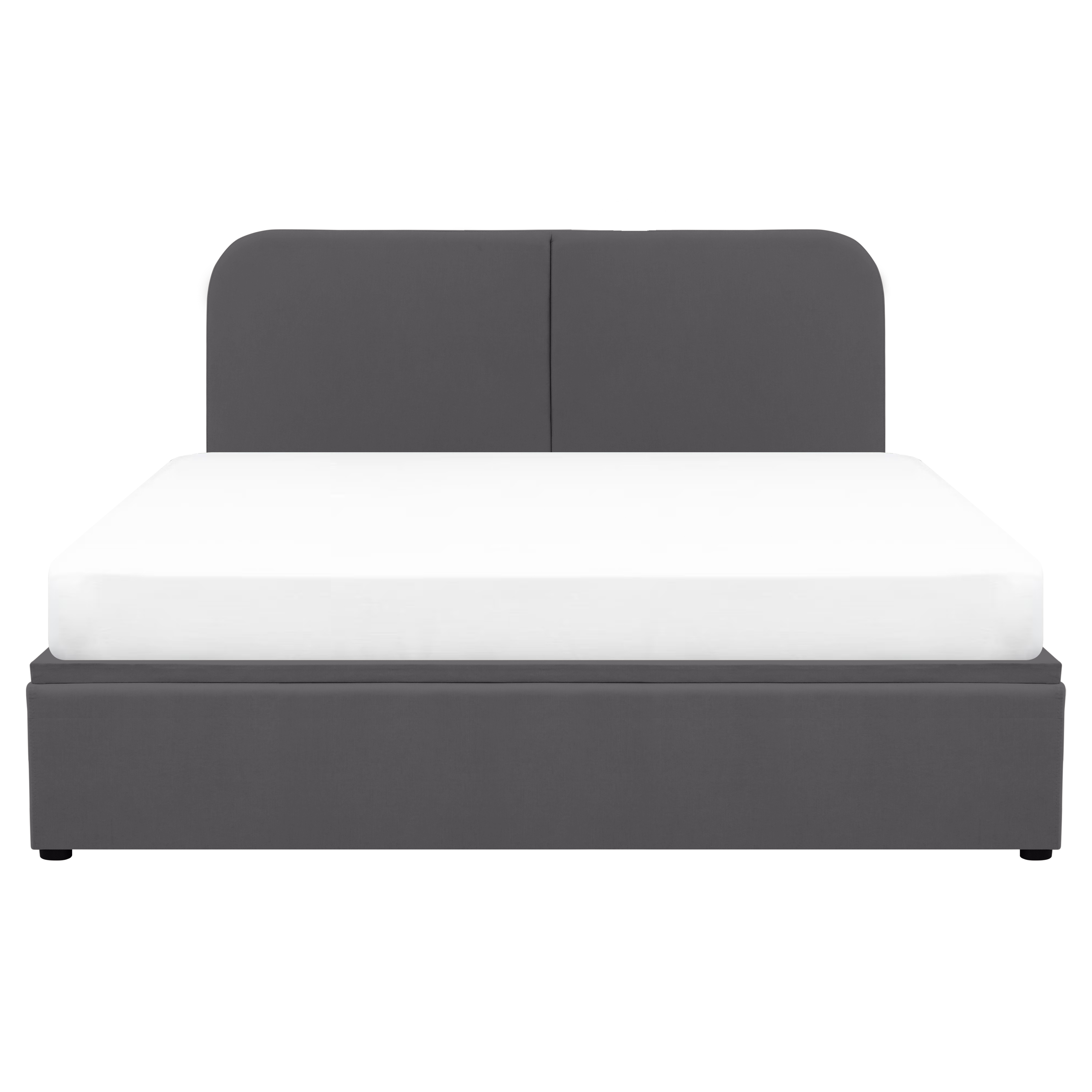 Nolan King Storage Bed - Hailstorm