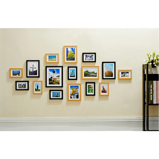 A5 Size Wooden Frame - White - 6 - Sunset over ocean, beach scene, palm trees, vibrant flowers, nature photography