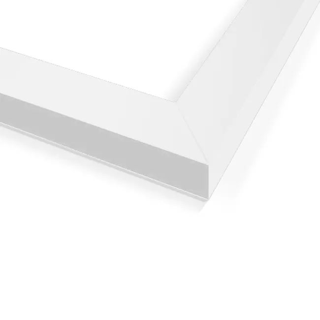 A1 Size Wooden Frame - White - 2 - White frame, minimalist design, clean lines, modern aesthetic, simple structure