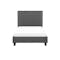 Hank Single Bed in Hailstorm with 1 Innis Side Table in Black, Natural - 2