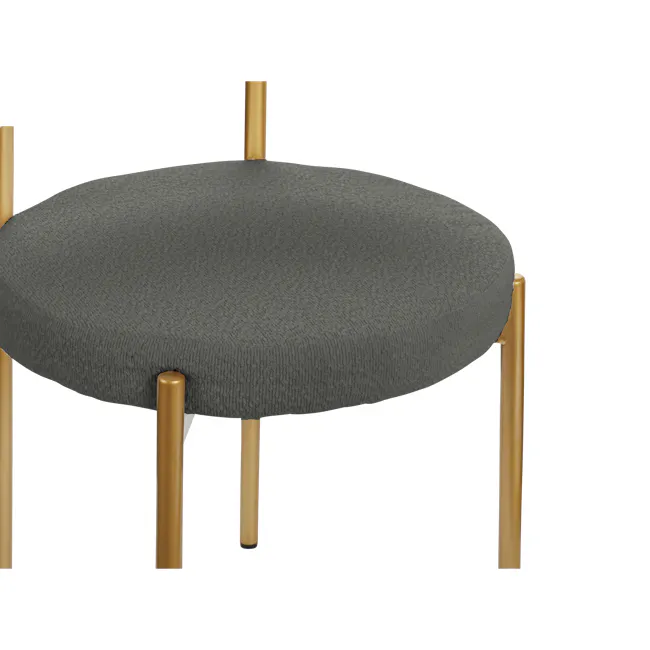 Aspen Dining Chair - Gold, Grey Boucle - 4