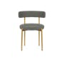 Aspen Dining Chair - Gold, Grey Boucle - 4