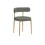 Aspen Dining Chair - Gold, Grey Boucle - 0