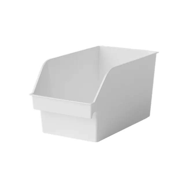 Ivy Open-Top Large Storage Bin - White - 1 - Sleek, modern design with clean lines, Minimalist aesthetic with a focus on