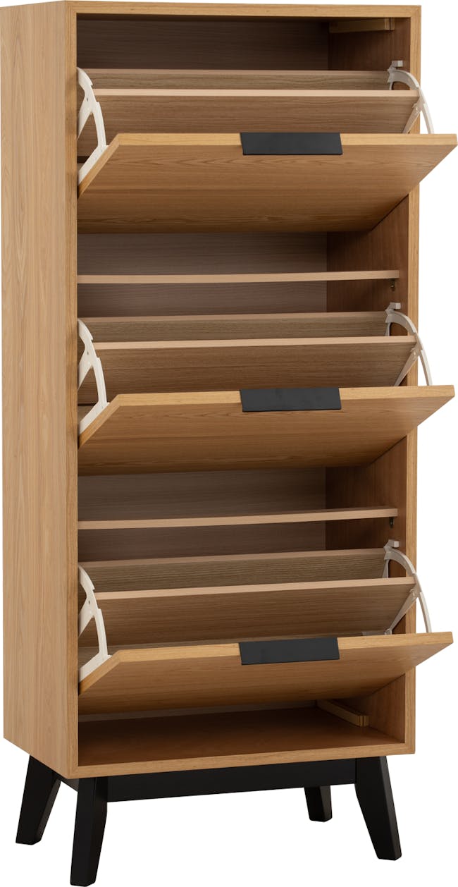 Malton Shoe Cabinet - Oak - 8