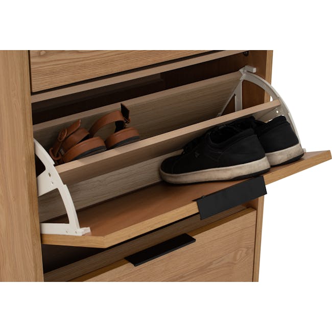 Malton Shoe Cabinet - Oak - 7