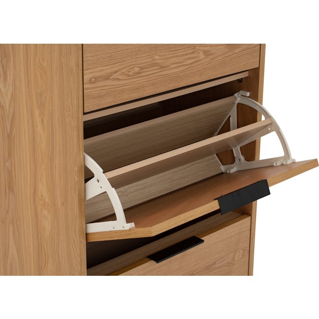 Malton Shoe Cabinet - Oak - 10
