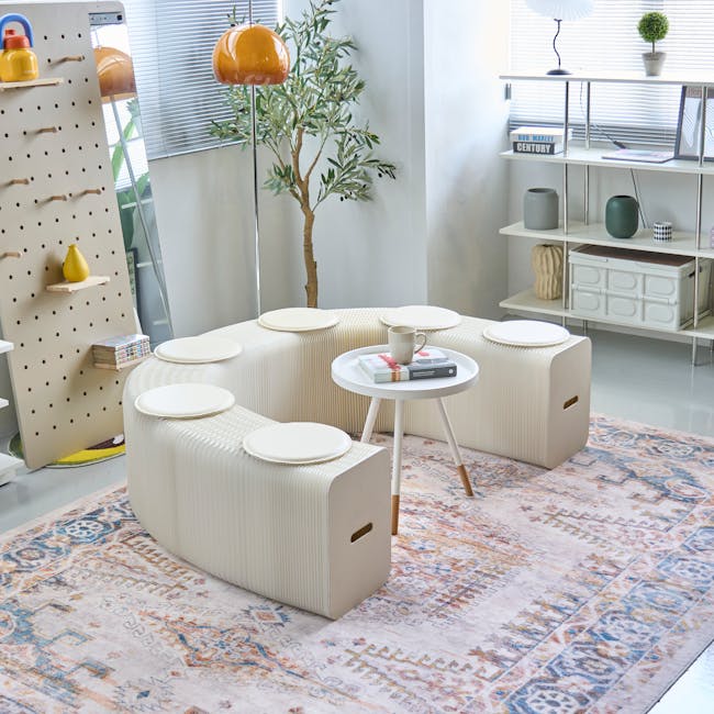 Athena 6 Seater Foldable Bench 3m - White - 2