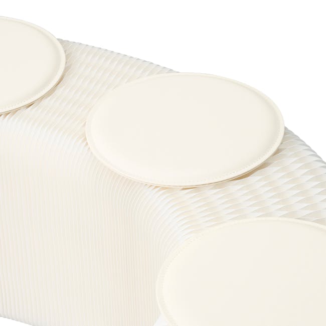 Athena 6 Seater Foldable Bench 3m - White - 13