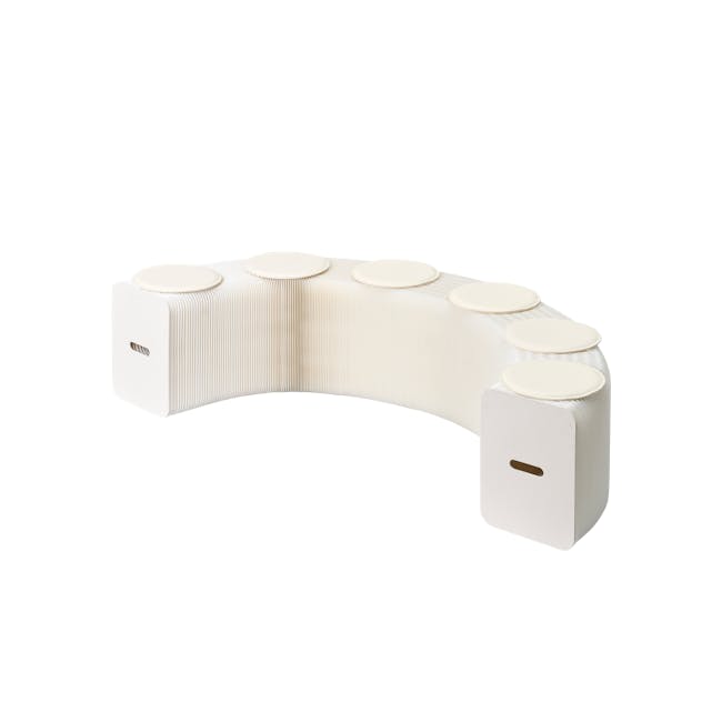 Athena 6 Seater Foldable Bench 3m - White - 11