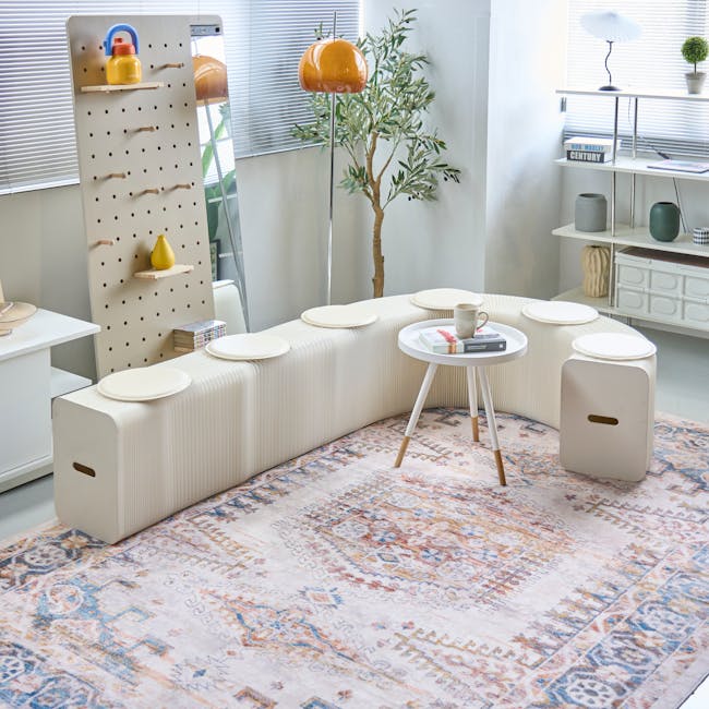 Athena 6 Seater Foldable Bench 3m - White - 6