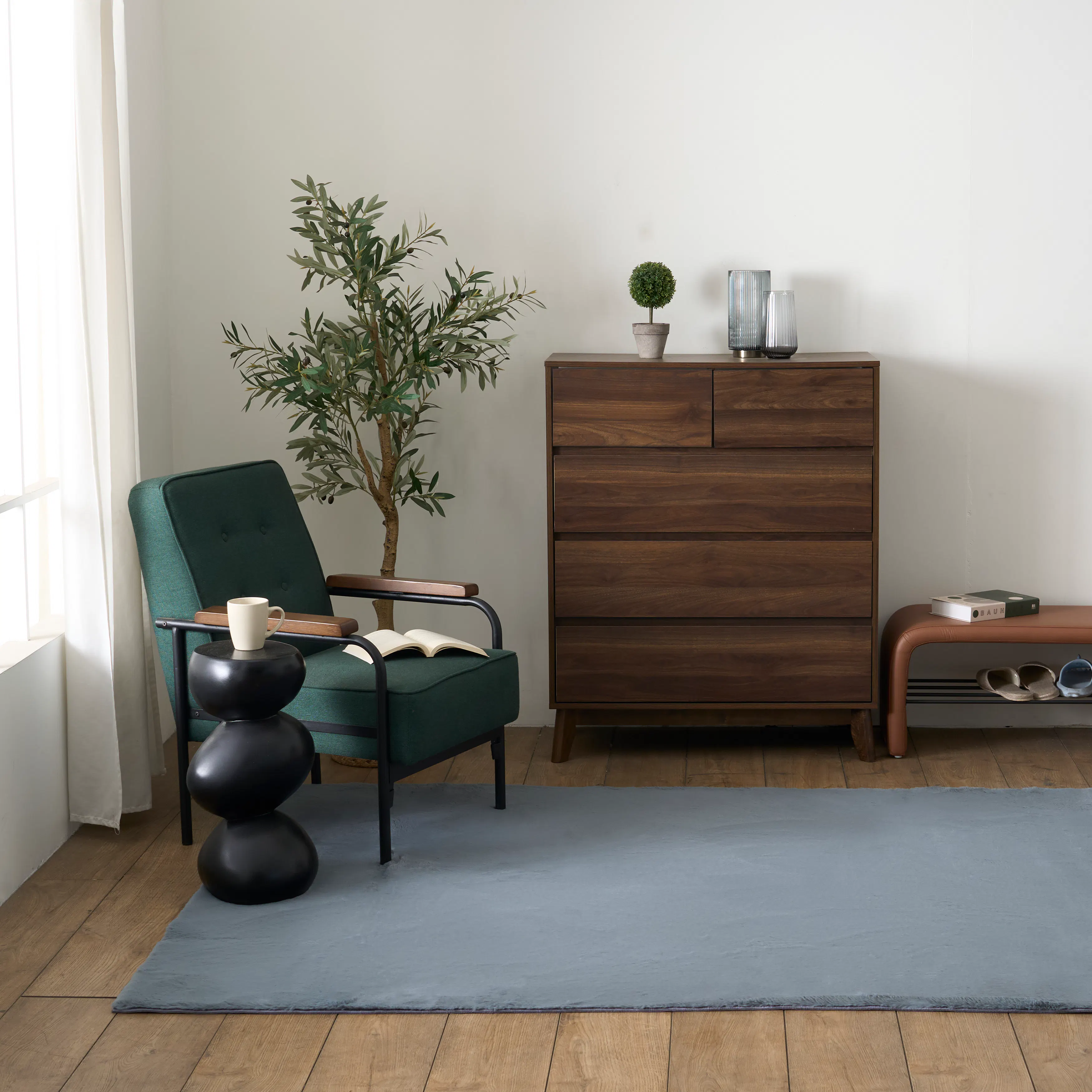 Mae High Pile Rug - Dark Grey  (3 Sizes) - 10