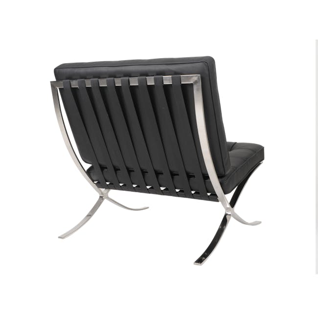 Benton 2 Seater Sofa with Benton Chair - Black (Genuine Cowhide) - 18