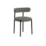 Aspen Dining Chair - Black, Grey Boucle - 0
