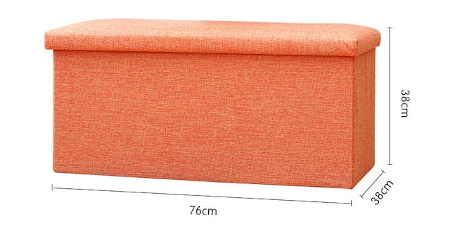 Domo Foldable Storage Bench Ottoman - Grey - 7