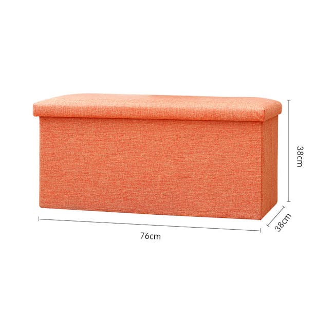 Domo Foldable Storage Bench Ottoman - Khaki - 5