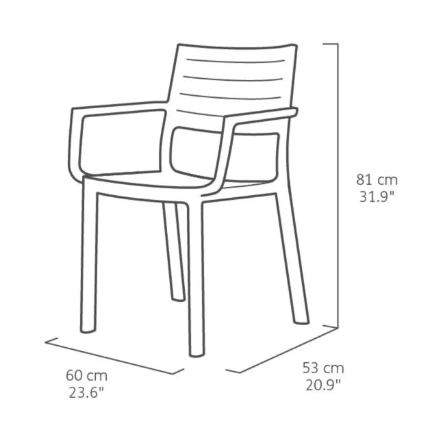 Metaline Stackable Chair - Terra Orange - 11