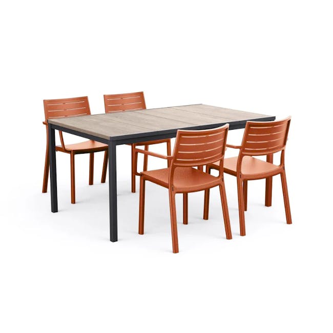 Metaline Stackable Chair - Terra Orange - 5