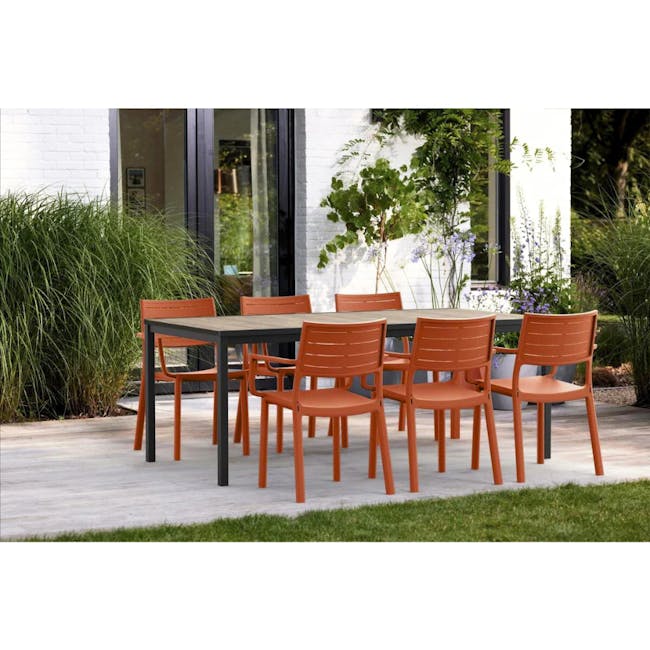Metaline Stackable Chair - Terra Orange - 2