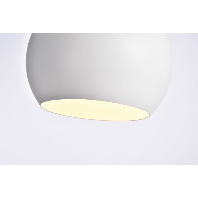 Nigel Floor Lamp - White - 2 - White spherical pendant light, minimalist design, soft glow, modern decor, ceiling fixture
